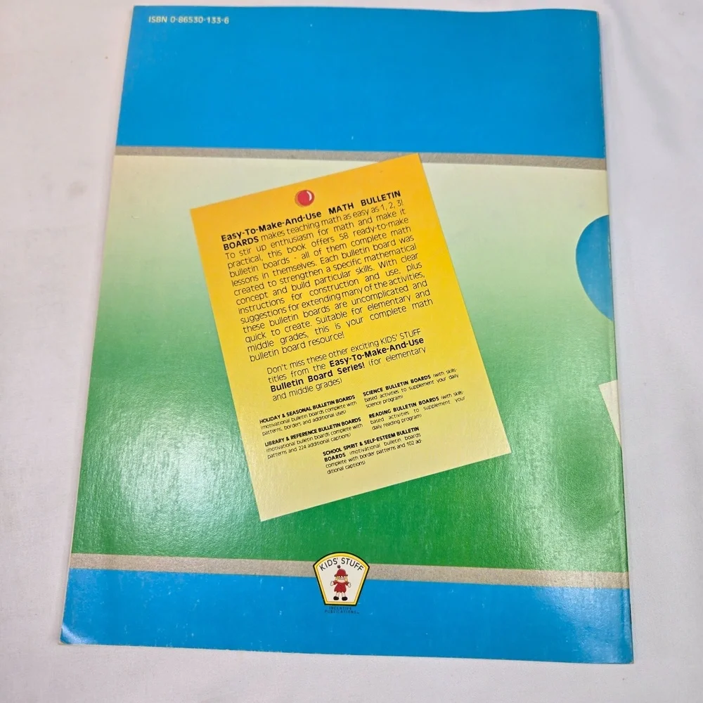 Kids' Stuff Math 4 Workbooks Teacher's Materials Bulletin Board Homeschool 1990